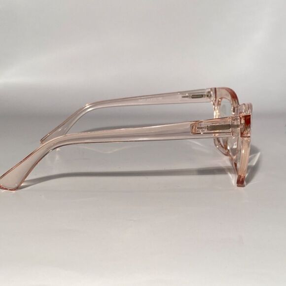 1103 Gretchen Reading Glasses 2.0 Square Clear Pink Oversize Frames NWT main image 2